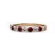 1 - Clara 3.00 mm Ruby and Diamond 10 Stone Wedding Band 