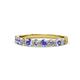1 - Clara 3.00 mm Tanzanite and Diamond 10 Stone Wedding Band 
