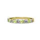 1 - Clara 3.00 mm Peridot and Diamond 10 Stone Wedding Band 