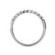 6 - Clara 2.70 mm White Sapphire 10 Stone Wedding Band 
