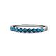 1 - Clara 2.70 mm Blue Diamond 10 Stone Wedding Band 
