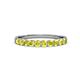 3 - Clara 2.70 mm Yellow Diamond 10 Stone Wedding Band 