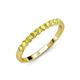 4 - Clara 2.70 mm Yellow Diamond 10 Stone Wedding Band 