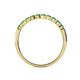 5 - Clara 2.70 mm Emerald 10 Stone Wedding Band 