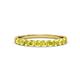 3 - Clara 2.70 mm Yellow Diamond 10 Stone Wedding Band 