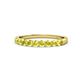 1 - Clara 2.70 mm Yellow Diamond 10 Stone Wedding Band 