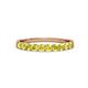 3 - Clara 2.70 mm Yellow Diamond 10 Stone Wedding Band 