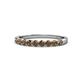 1 - Clara 2.70 mm Smoky Quartz 10 Stone Wedding Band 