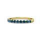 1 - Clara 2.70 mm London Blue Topaz 10 Stone Wedding Band 