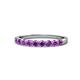1 - Clara 2.70 mm Amethyst 10 Stone Wedding Band 