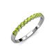 4 - Clara 2.70 mm Peridot 10 Stone Wedding Band 