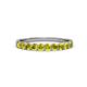 3 - Clara 2.70 mm Yellow Diamond 10 Stone Wedding Band 