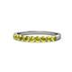 1 - Clara 2.70 mm Yellow Diamond 10 Stone Wedding Band 