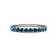 3 - Clara 2.70 mm London Blue Topaz 10 Stone Wedding Band 