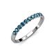 4 - Clara 2.70 mm London Blue Topaz 10 Stone Wedding Band 