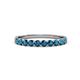 3 - Clara 2.70 mm Blue Diamond 10 Stone Wedding Band 