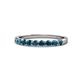 1 - Clara 2.70 mm London Blue Topaz 10 Stone Wedding Band 