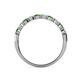 5 - Clara 3.00 mm Green Garnet and Diamond 10 Stone Wedding Band 