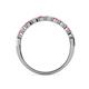 5 - Clara 3.00 mm Pink Tourmaline and Diamond 10 Stone Wedding Band 