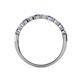5 - Clara 3.00 mm Iolite and Diamond 10 Stone Wedding Band 