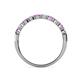 5 - Clara 3.00 mm Amethyst and Diamond 10 Stone Wedding Band 