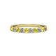 2 - Clara 2.70 mm Yellow and White Diamond 10 Stone Wedding Band 
