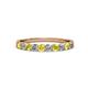 2 - Clara 2.70 mm Yellow and White Diamond 10 Stone Wedding Band 