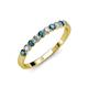 3 - Clara 2.70 mm London Blue Topaz and Diamond 10 Stone Wedding Band 