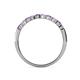 5 - Clara 2.70 mm Amethyst and Diamond 10 Stone Wedding Band 