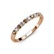 3 - Clara 2.70 mm Smoky Quartz and Diamond 10 Stone Wedding Band 
