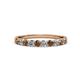 2 - Clara 2.70 mm Smoky Quartz and Diamond 10 Stone Wedding Band 