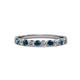2 - Clara 2.70 mm London Blue Topaz and Diamond 10 Stone Wedding Band 