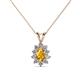 1 - Giselle Citrine and Diamond Halo Pendant 