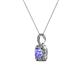 2 - Kiani Tanzanite and Diamond Halo Pendant 