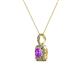 2 - Kiani Amethyst and Diamond Halo Pendant 