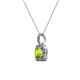 2 - Kiani Peridot and Diamond Halo Pendant 