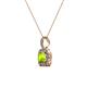 2 - Kiani Peridot and Diamond Halo Pendant 