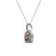 2 - Kiani Smoky Quartz and Diamond Halo Pendant 