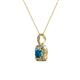 2 - Kiani Blue and White Diamond Halo Pendant 