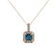 1 - Kiani Blue and White Diamond Halo Pendant 