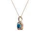 2 - Kiani Blue and White Diamond Halo Pendant 