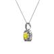 2 - Kiani Yellow and White Diamond Halo Pendant 