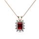 1 - Xuan Ruby and Diamond Halo Pendant 