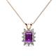 1 - Xuan Amethyst and Diamond Halo Pendant 
