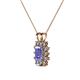 3 - Xuan Tanzanite and Diamond Halo Pendant 