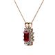 3 - Xuan Ruby and Diamond Halo Pendant 