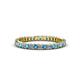 1 - Allie 2.00 mm Blue and White Diamond Eternity Band 
