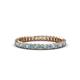 1 - Allie 2.00 mm Aquamarine and Diamond Eternity Band 