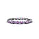 1 - Allie 2.00 mm Amethyst and Diamond Eternity Band 