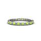 1 - Allie 2.00 mm Peridot and Diamond Eternity Band 